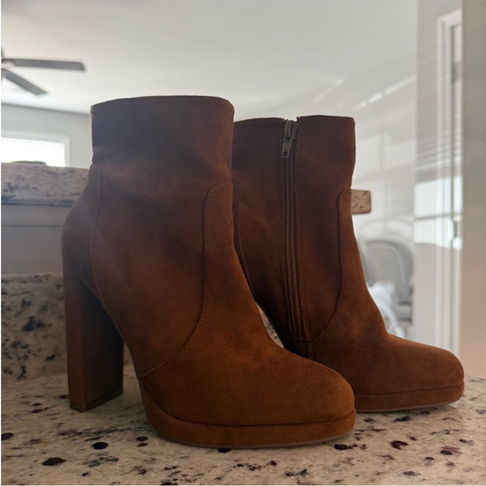 Brown Suede Ankle Boots